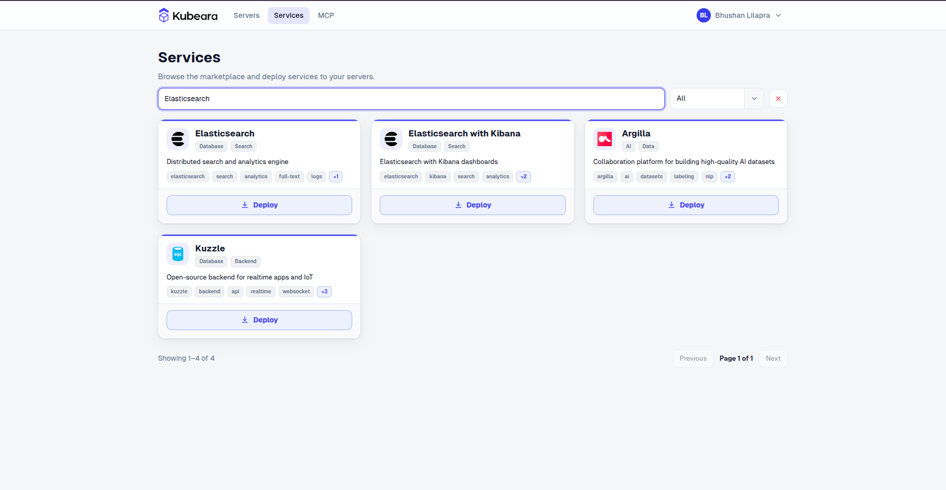 Elasticsearch auf Kubeara