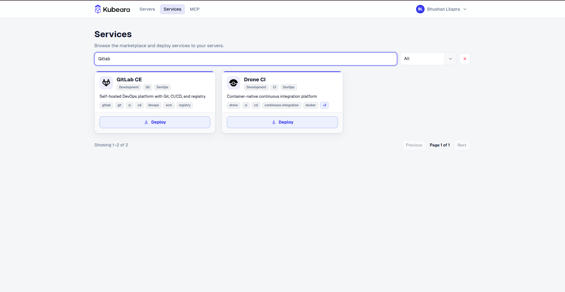 GitLab CE auf Kubeara