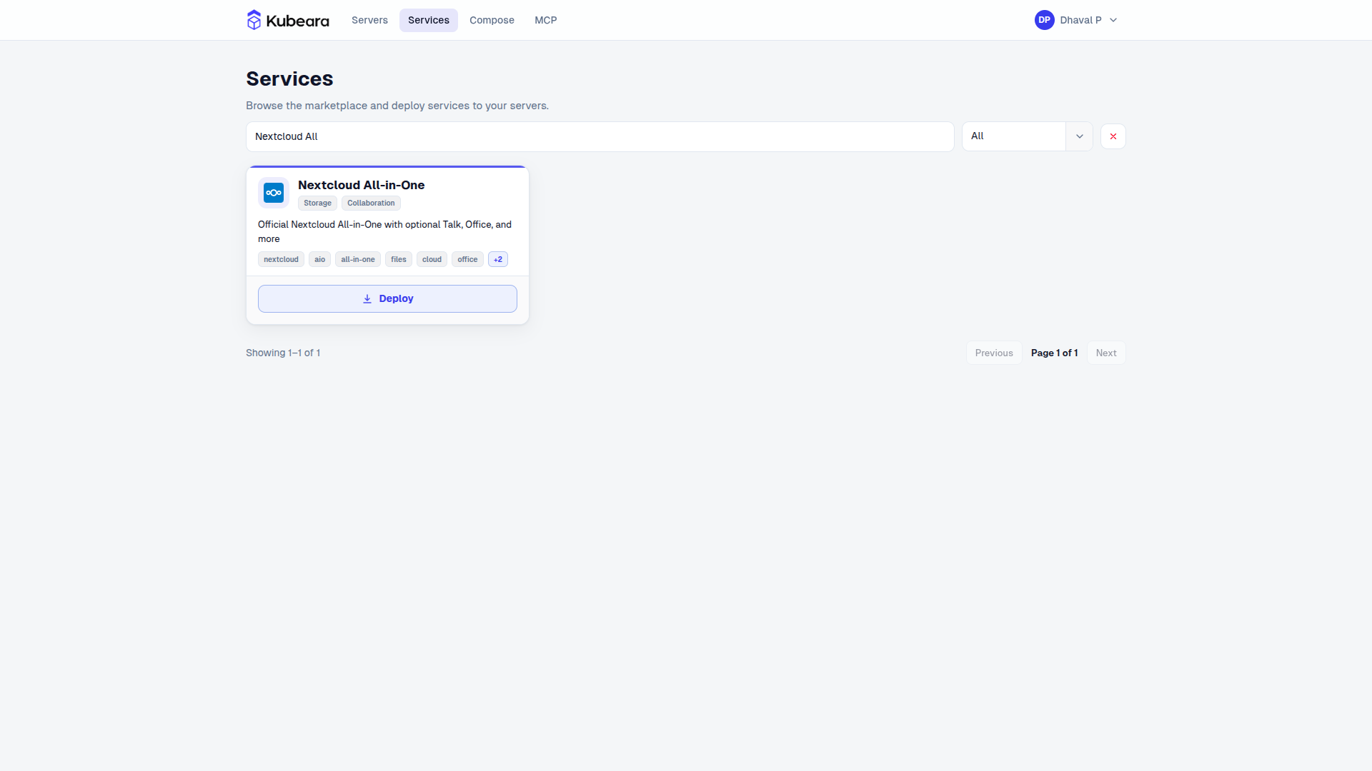 Nextcloud All-in-One auf Kubeara