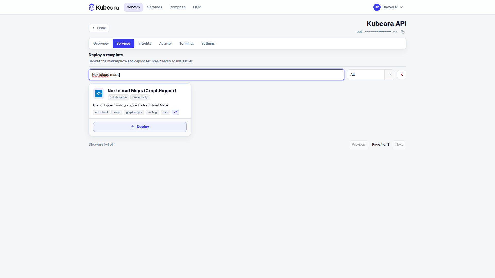 Nextcloud Maps (GraphHopper) on Kubeara