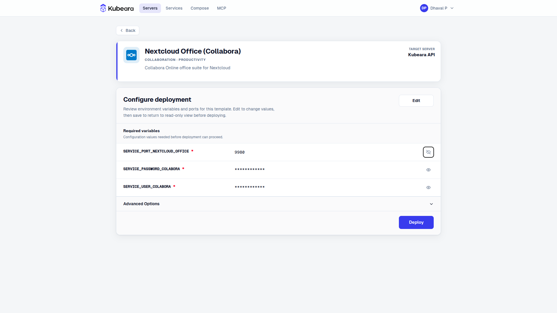 Nextcloud Office (Collabora) environment configuration on Kubeara